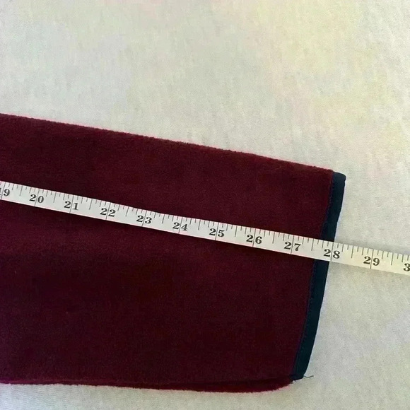 NWT Surf & Swim Co Burgundy & Navy Quarter Zip Polar Fleece w/ Pockets Mens XXL - Picture 10 of 12